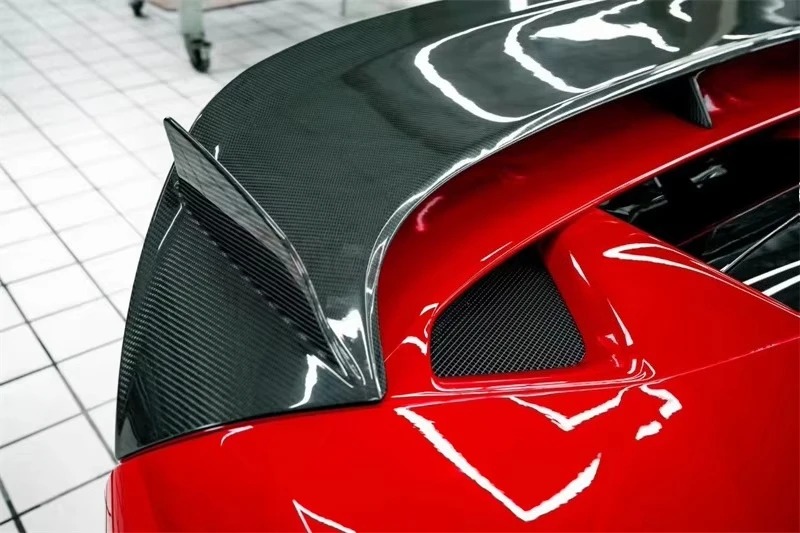 PAKTECHZ STYLE DRY CARBON FIBER SPOILER REAR WING for 2019-2021  F8